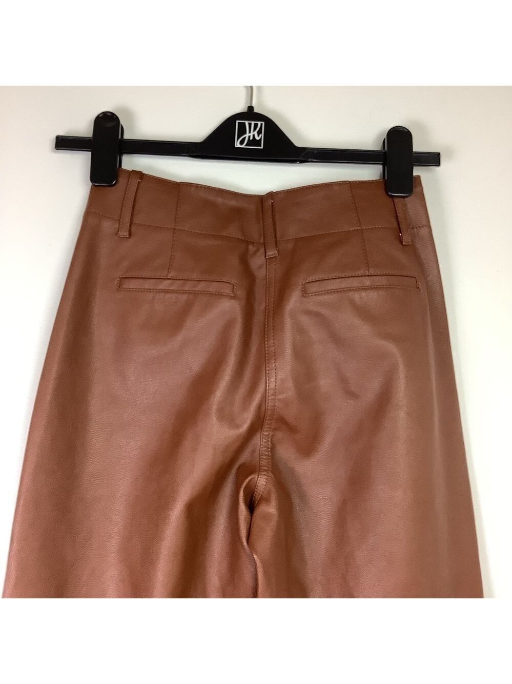 WILFRED ASCENDANT VEGAN LEATHER COGNAC PANTS 00 - Picture 8 of 12